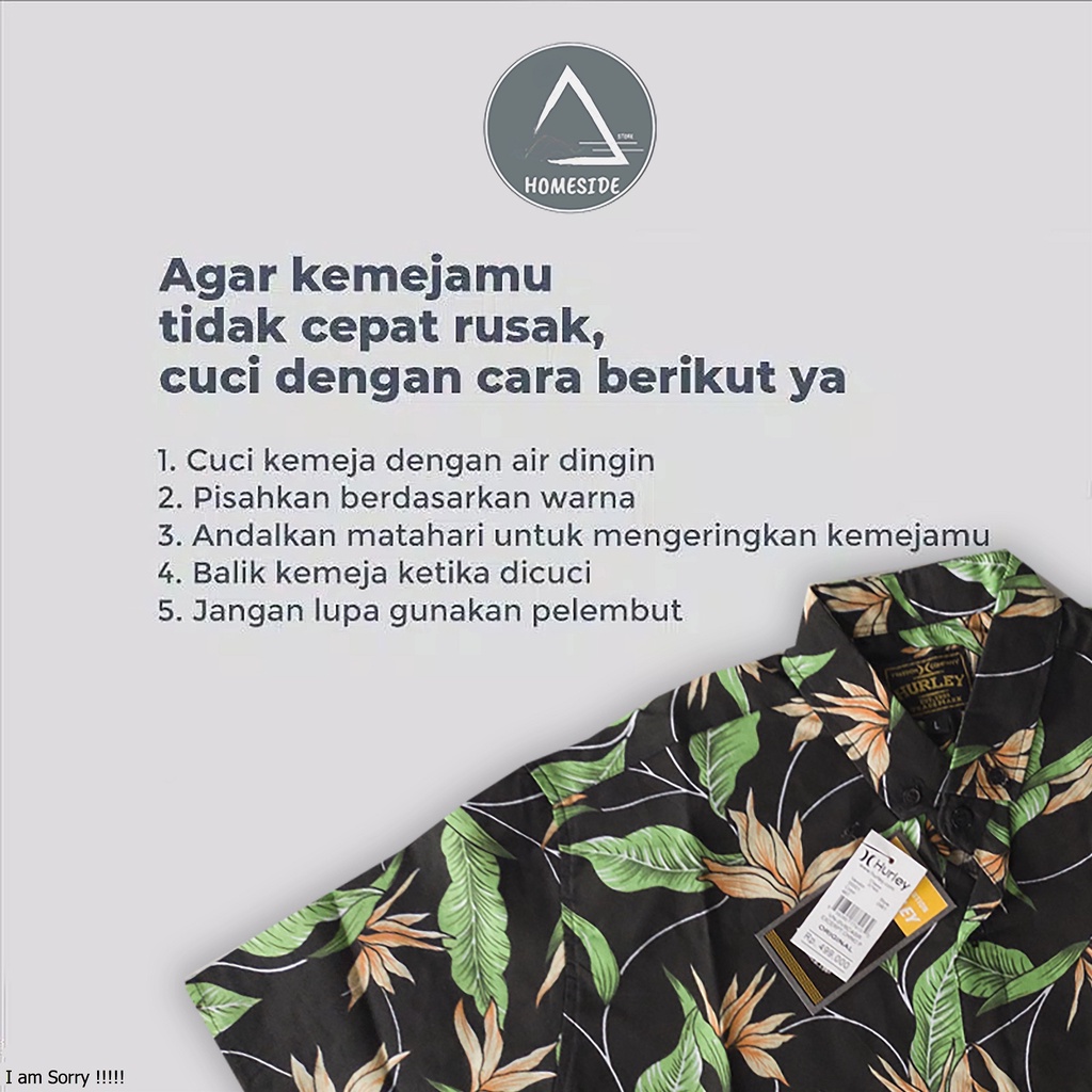 Kemeja Motif Salur Lengan Pendek Garis Besar