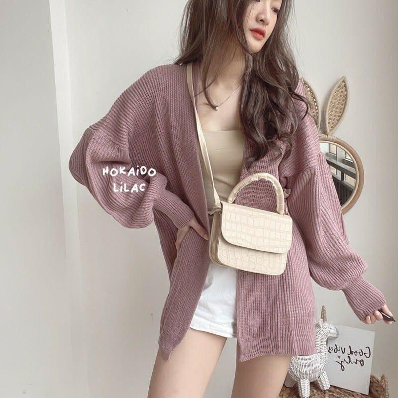 OUTER RAJUT HOKAIDO CARDY LENGAN BALON/CARDIGAN RAJUT OVERSIZE TANGAN BALON