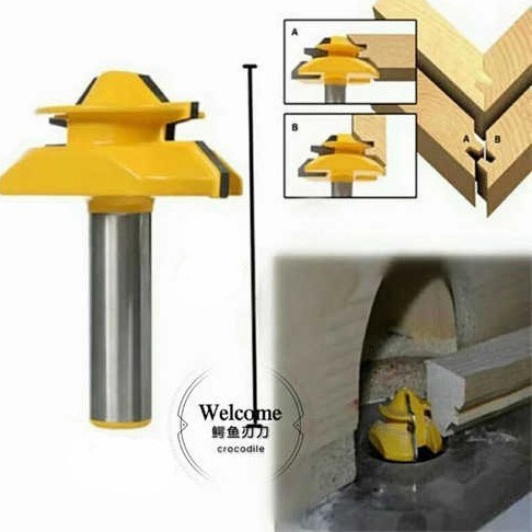 BAROKAH Mata Bor Router Profil 45 Derajat Bit Milling 6mm 8mm