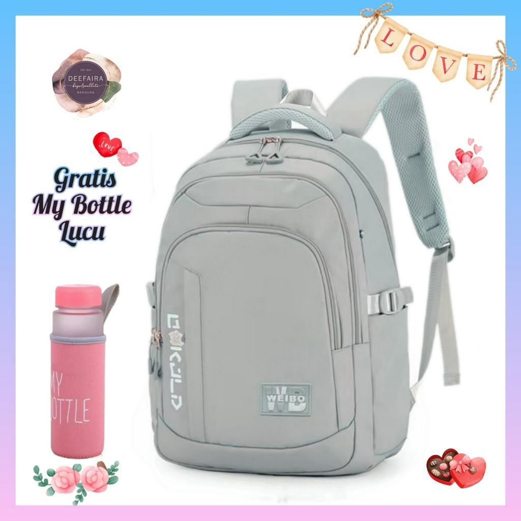 Tas Ransel Sekolah Anak Perempuan Model Wsb179 Free Botol Minum Lucu Untuk Sd Dan Smp