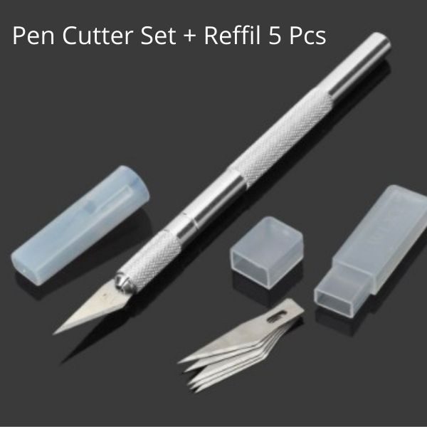 

OBRAL Pisau Presisi Cutting Pen Sticker Craft Cutter Stiker Knife - Pisau cutter pena presisi complete Craft cutting pen knife metal