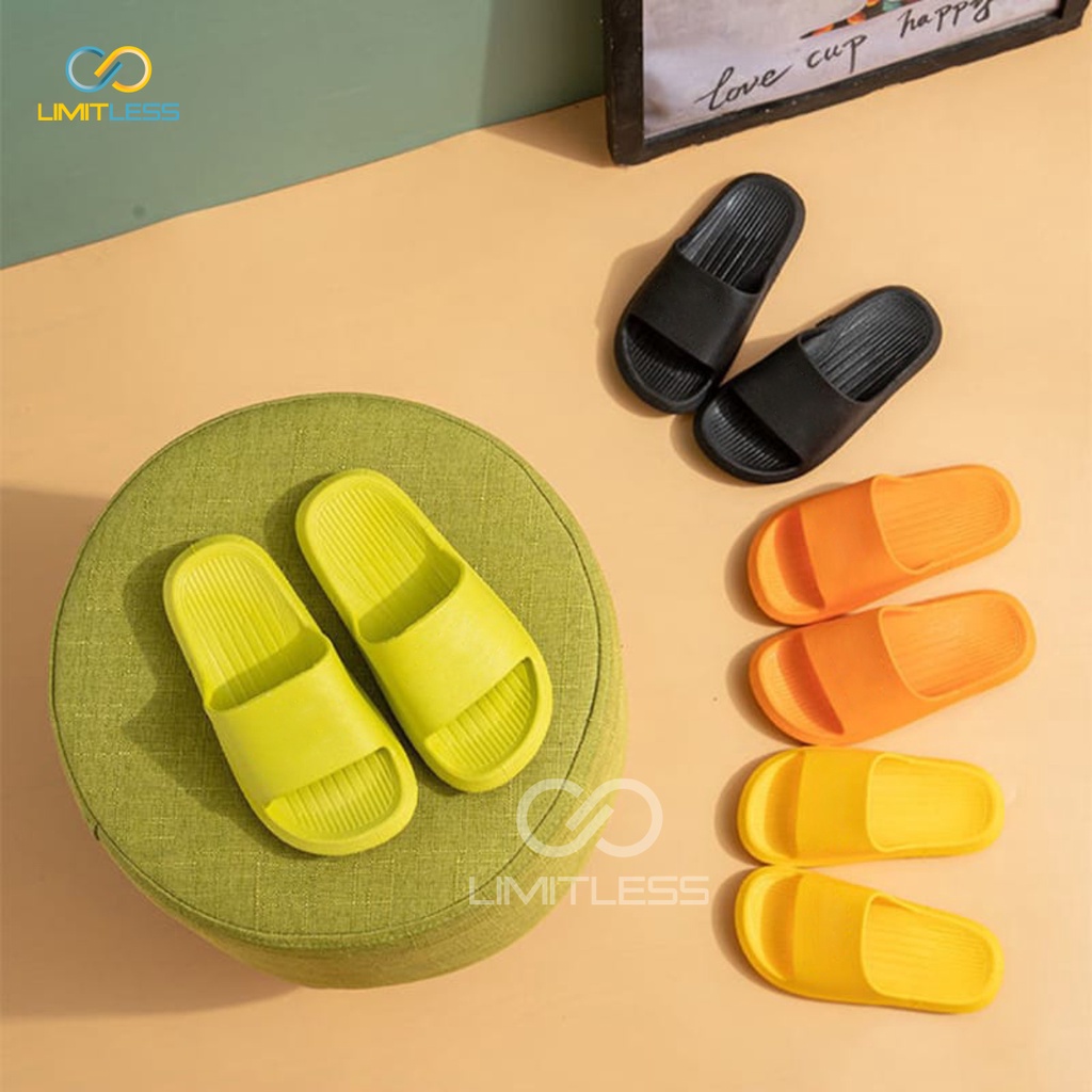 Sandal Anak Slop Karet EVA Sendal Anak Perempuan Slip On Unisex Sandal Anak Cowok Selop Polos Murah