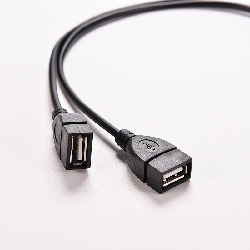 {LUCKID}USB 2.0 A Male To 2 Dual USB Female Jack Y Splitter Hub Power Cord Adapter Cable