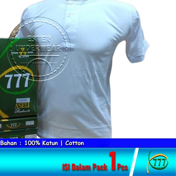 KAOS OBLONG PRIA 777 KANCING OKC 777 ISI 1 Pcs BAHAN KATUN