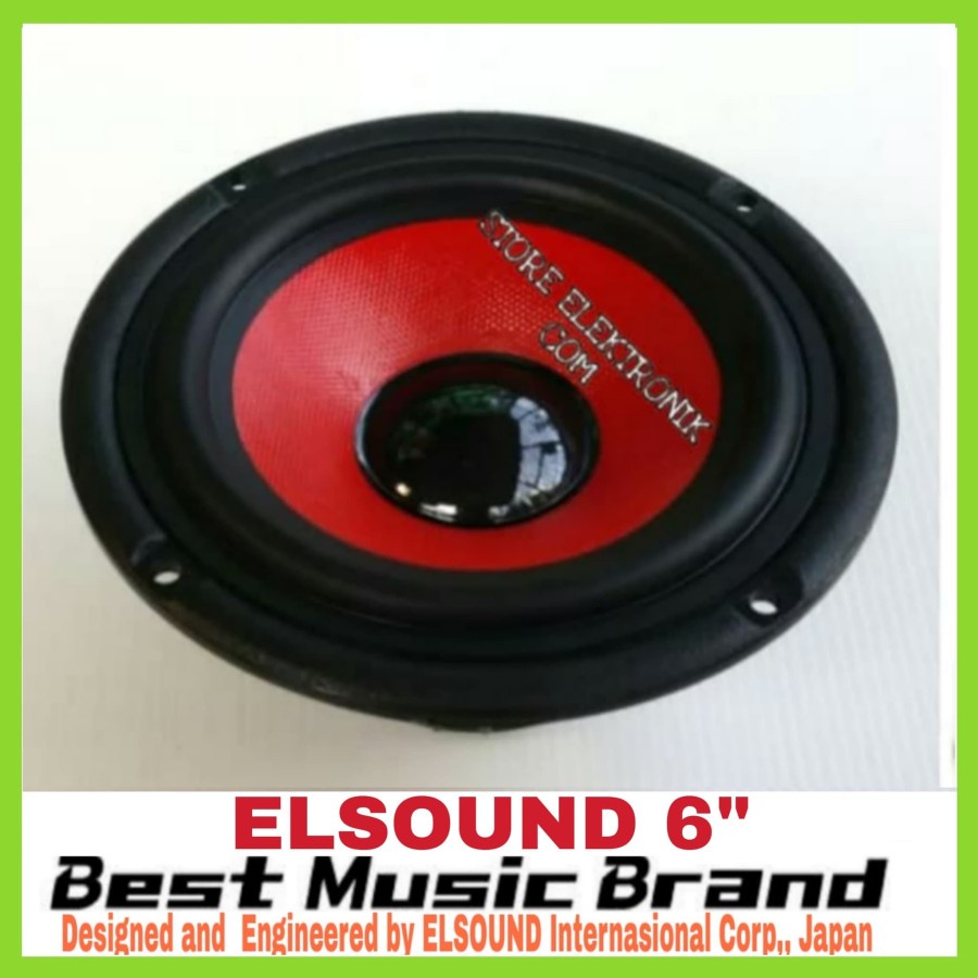 SPEAKER ELSOUND 6 INCH WOOFER ORIGINAL magnet kecil