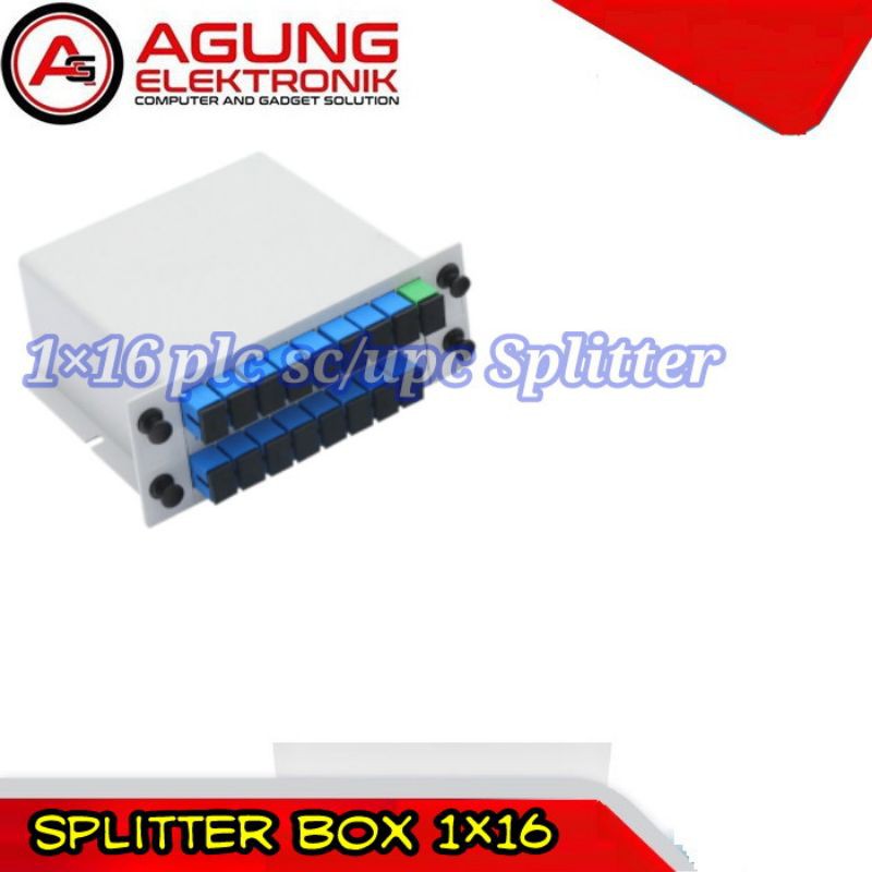 SPLITTER BOX PLC 1×16 SC/UPC BAGUS/MURAH FULL ADAPTOR