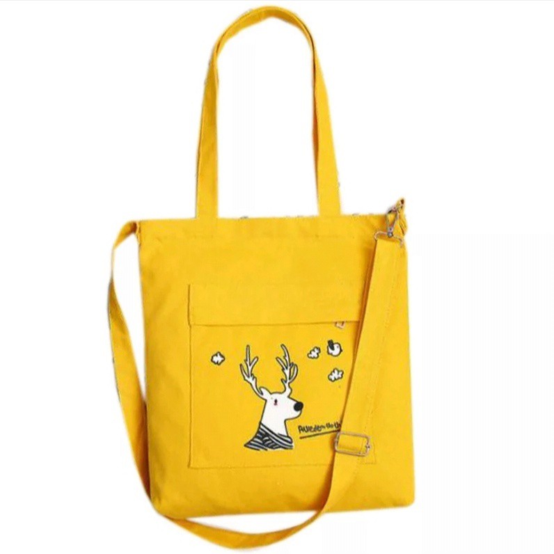 GaleryBag Totebag - Tas Tote Bag Wanita Motif Carakter Deer Snow Tas Selempang Wanita Multifungsi