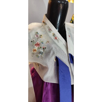 hanbok modern cantik ungu