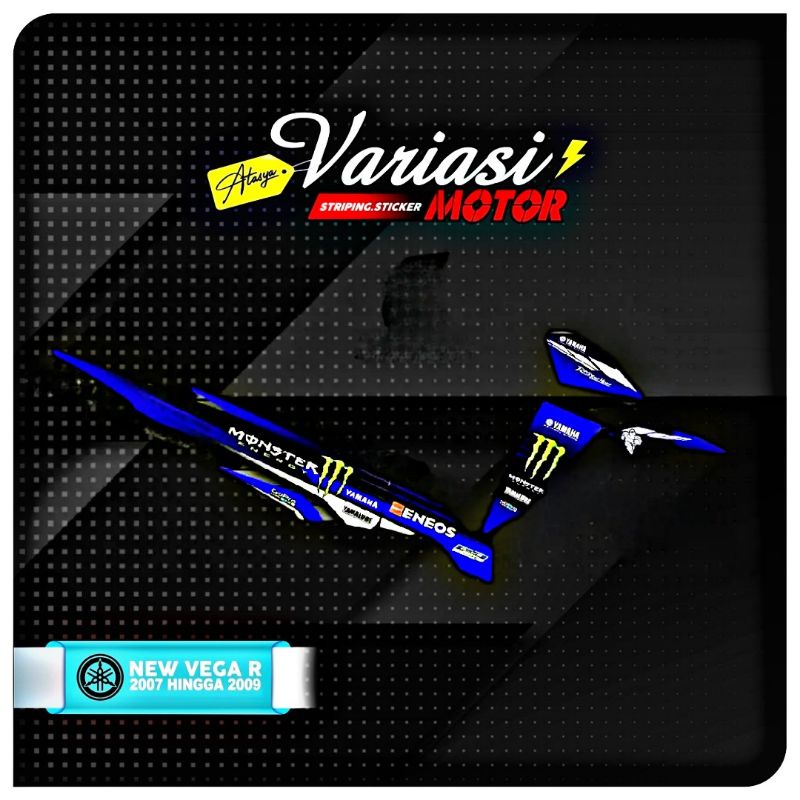 STRIPING VARIASI VEGA R NEW MOTIF MONSTER ENERGY