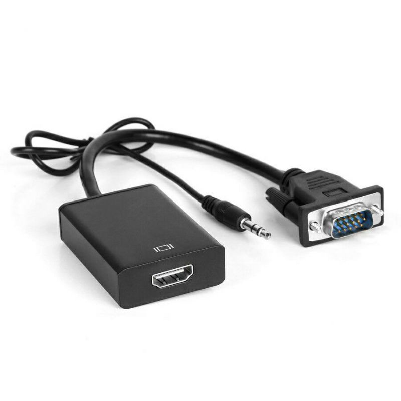 CONVERTER VGA TO HDMI WITH AUDIO BOX MINI -KABEL CONVERTER VGA TO HDMI - KABEL VG TO HDMI CONVERETER WITH MICRO USB POWER AUDIO
