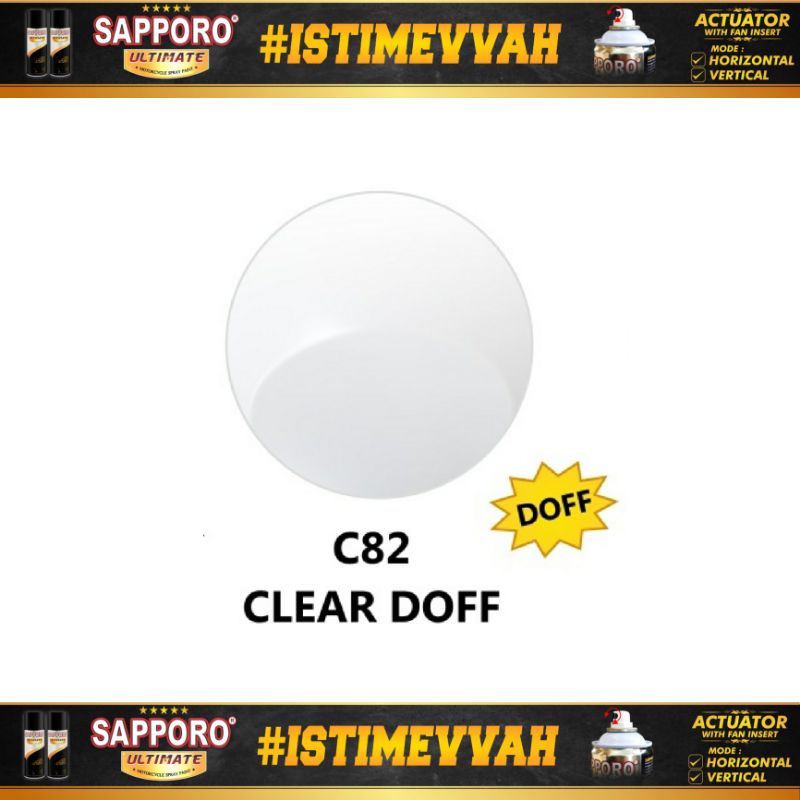 sapporo ultimate clear doff C82 400ml cat semprot spray paint