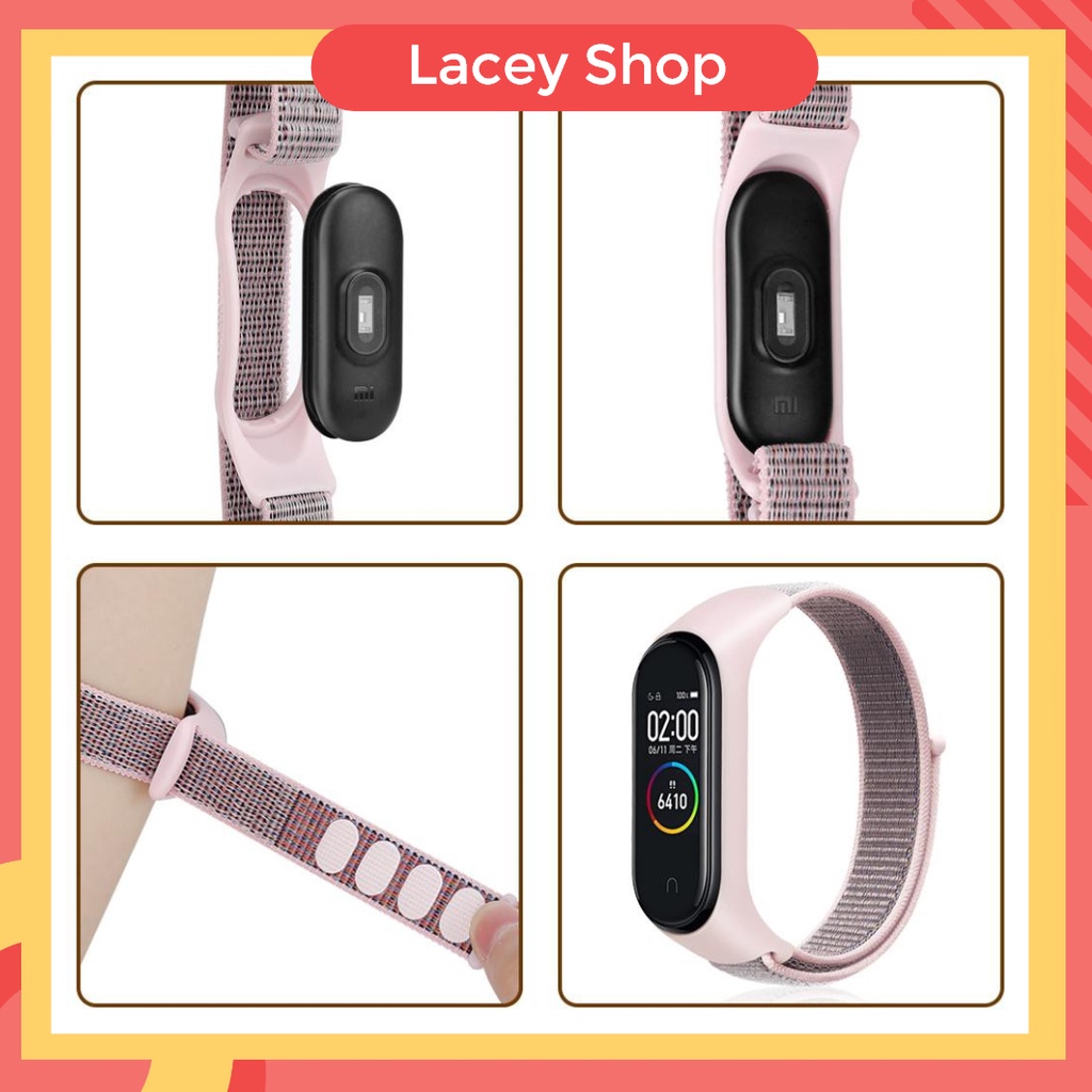 Tali Nylon Strap Xiaomi Miband 3 4 5 6 7 Velcro Band