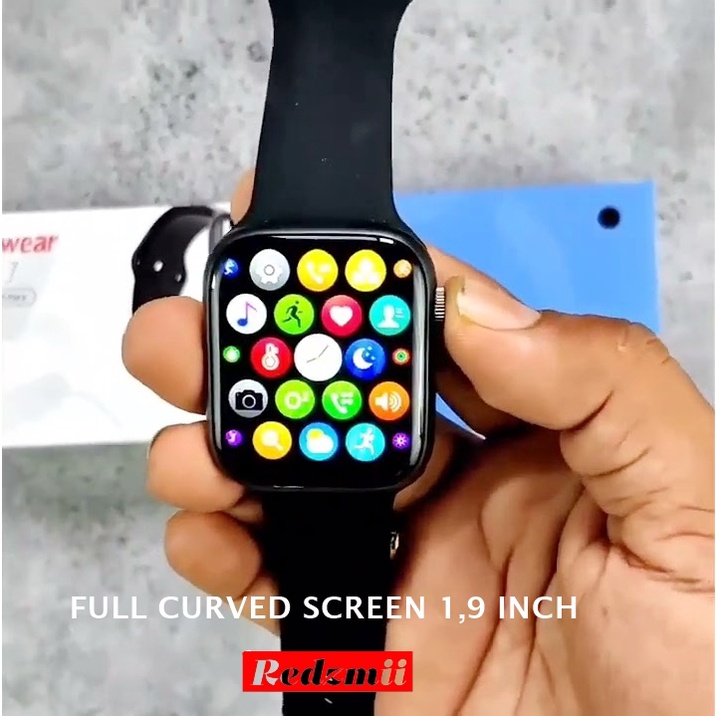 (ORI BERGARANSI) SMARTWATCH SERIES 7 W17 FULL SCREEN 1.9inch | BISA TELPON, CUSTOM FOTO, NOTIF WA DLL | JAM TANGAN PINTAR