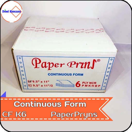 

Kertas Continuous Form 9,5" x 11" 6 PLY NCR K6 PaperPryns