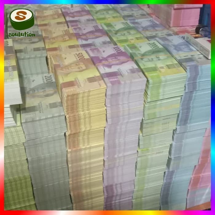 Uang Kertas Mahar Mainan Pecahan 100rb,50rb,20rb,10rb,5rb,2rb dan 1rb Rupiah
