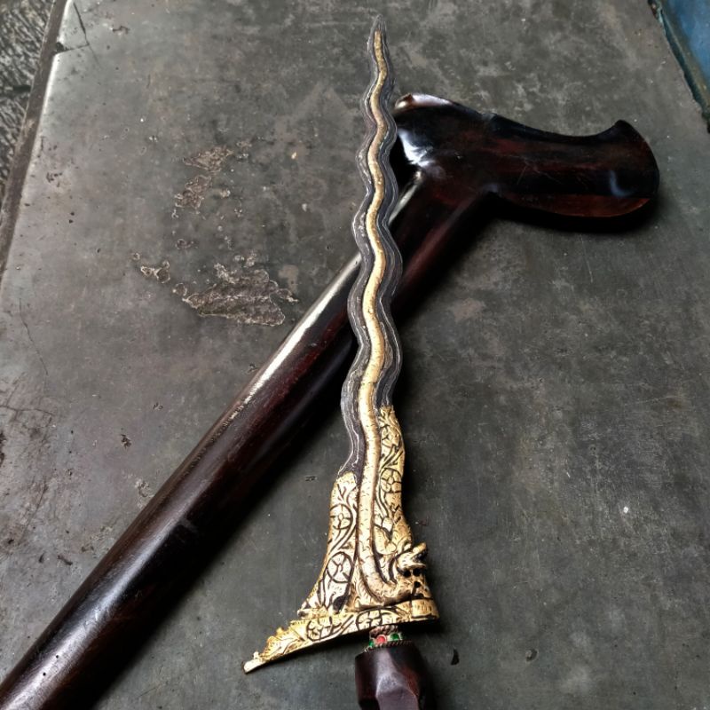 Keris Nogo Sosro Kinatah Kamargono pamor kulit semongko