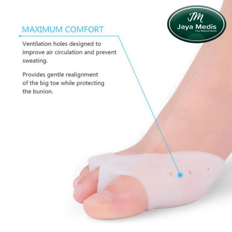 Alat Korektor Kaki Hallux Valgus Silika Gel 2pcs