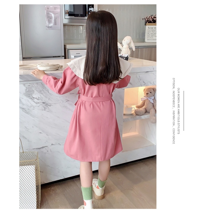 Dress Anak Perempuan Baju Remaja 9 - 14 tahun Gaun Katun Kerah Fashion Girl Teen LORIE Korean Style Import