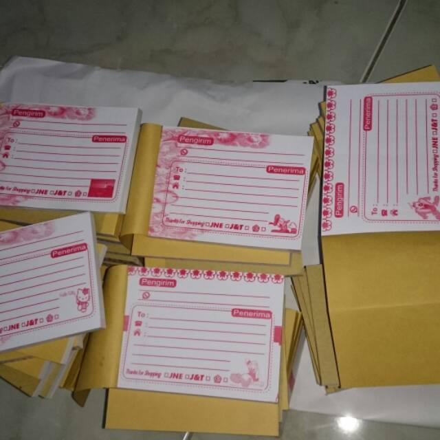 

Buku/kertas pengiriman olshop/nota /memo karakter