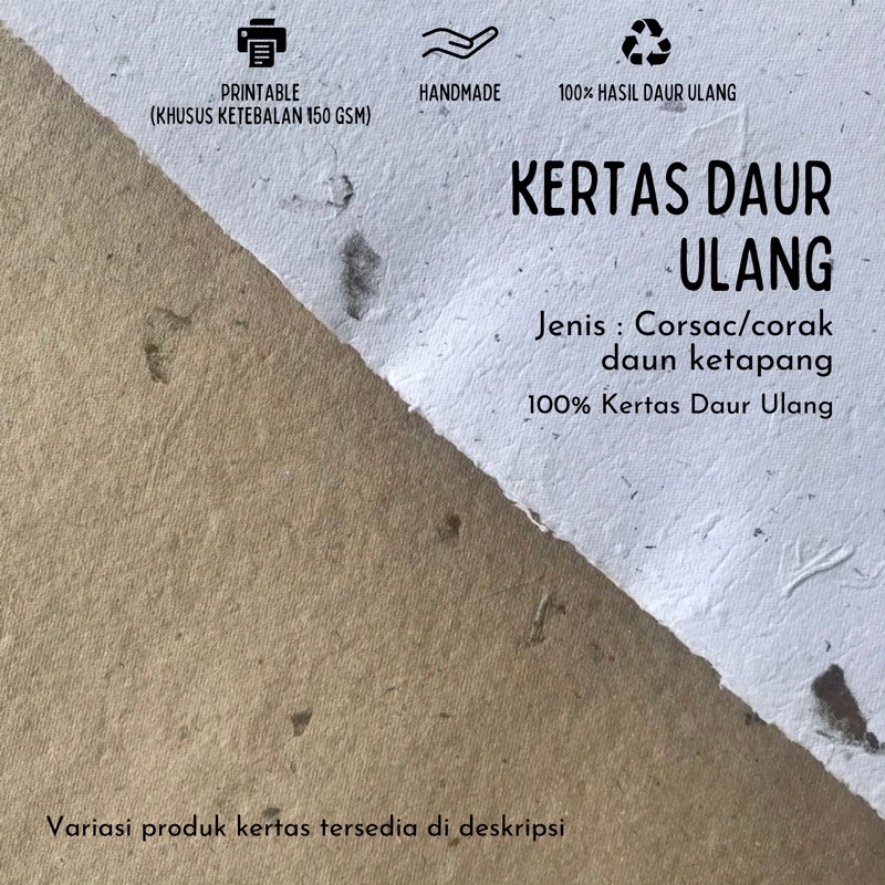 

Kertas Daur Ulang A4 - Corsac (Corak Daun Ketapang)