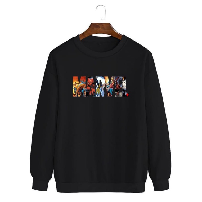 Noveli wear - Sweatshirt roughneck anime | sweater crewneck basic unisex distro Marvel berkualitas sablon digital