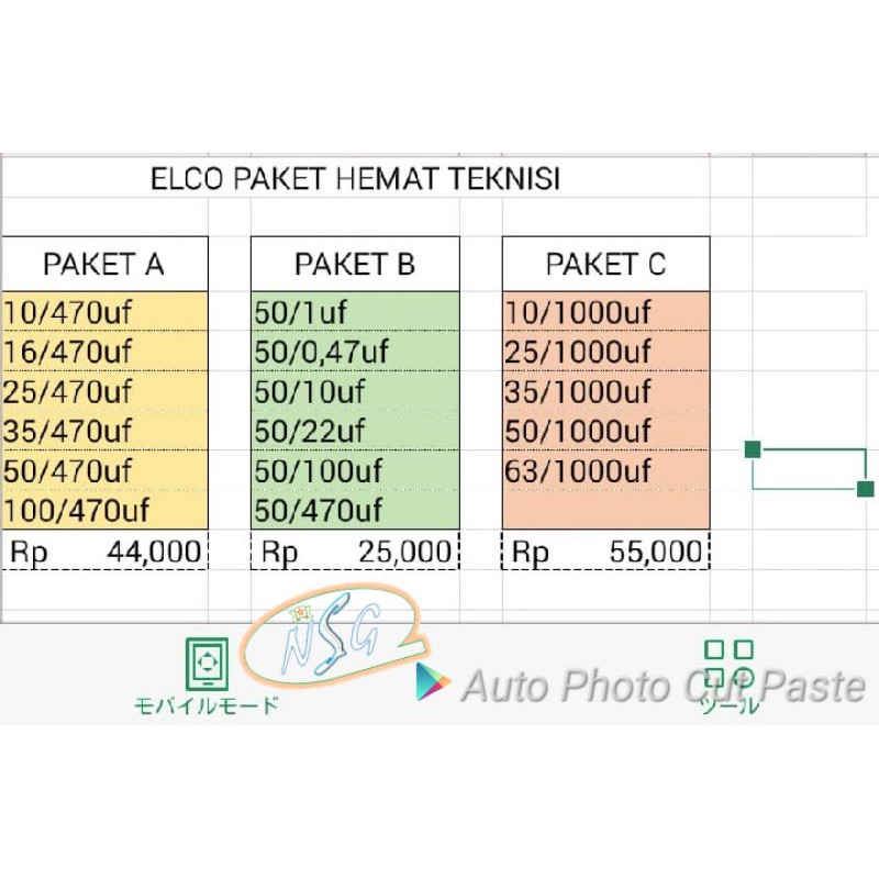 ELCO KAPASITOR PAKET TEKNISI