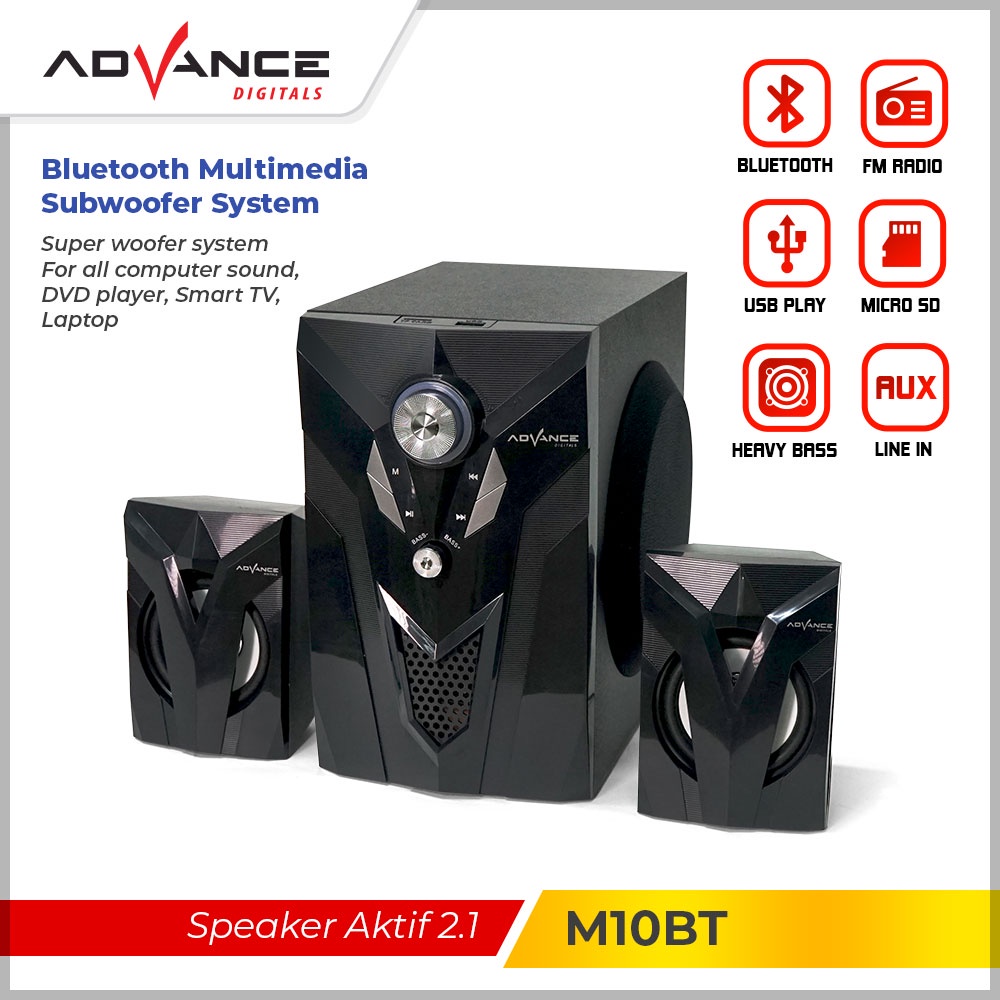 【READY STOCK】ADVANCE M10BT Speaker Stereo Bluetooth Xtra Bass Subwoofer Garansi Resmi 1 tahun