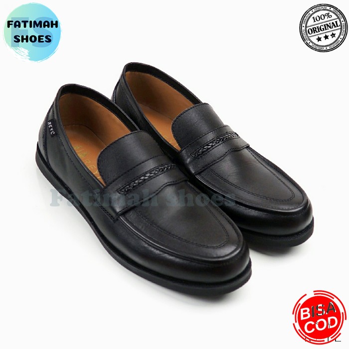 FATIMAHSHOES - Sepatu Kulit Pria Sepatu Slip On Casual Kulit Asli Original Shoes Sepatu Formal Kerja Pria Loafers