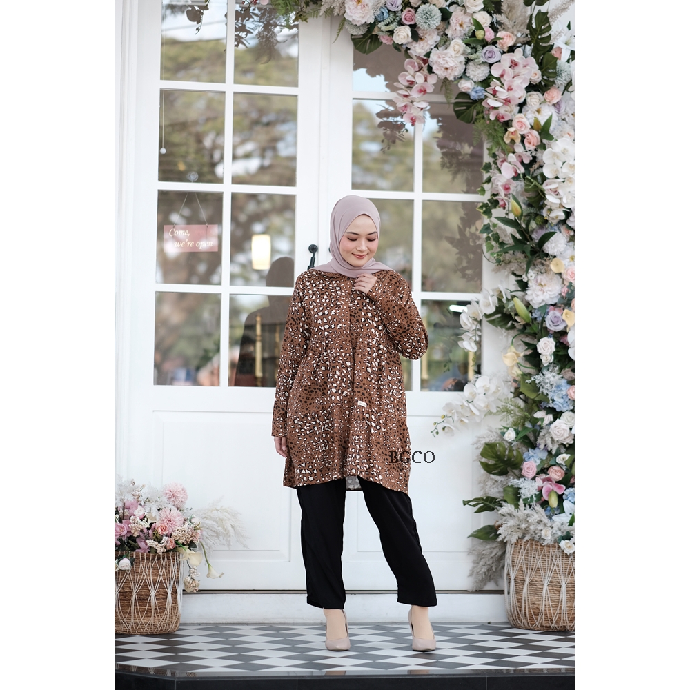 [COD] Leopard One Set by BGCO.ID || Setelan Rayon Premium Wanita Oversize