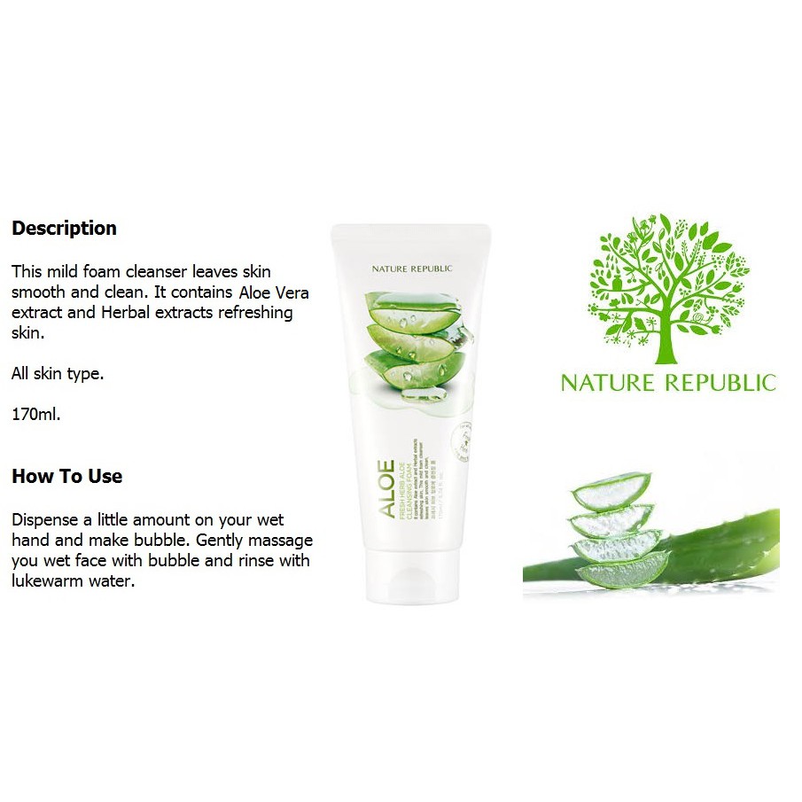 NATURE REPUBLIC Fresh HERB Cleansing Foam