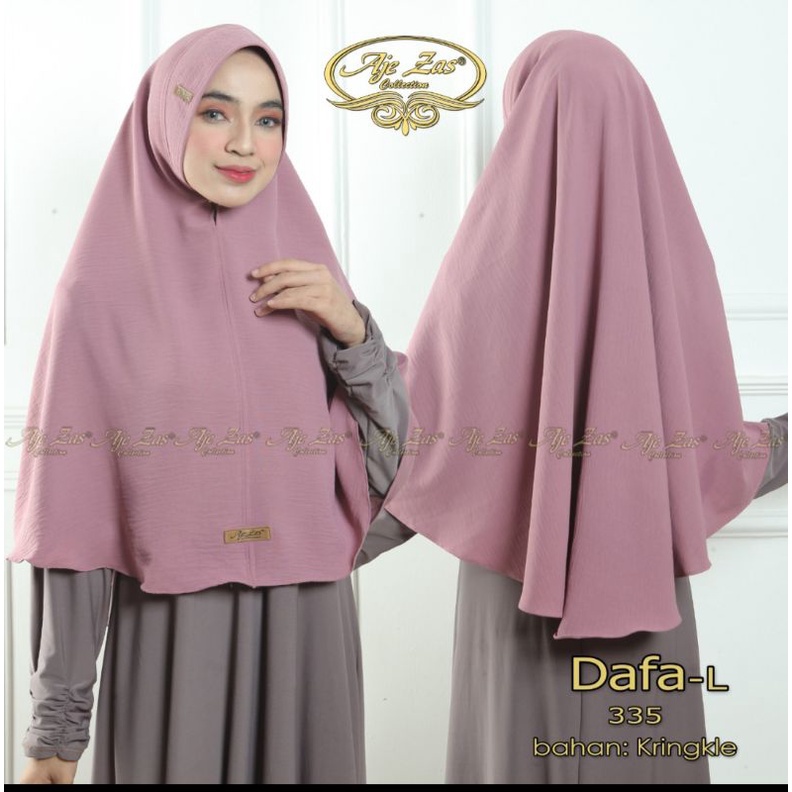 Jilbab Dafa - L Original Ajezas ✦ Hijab Kringkel Cringkle