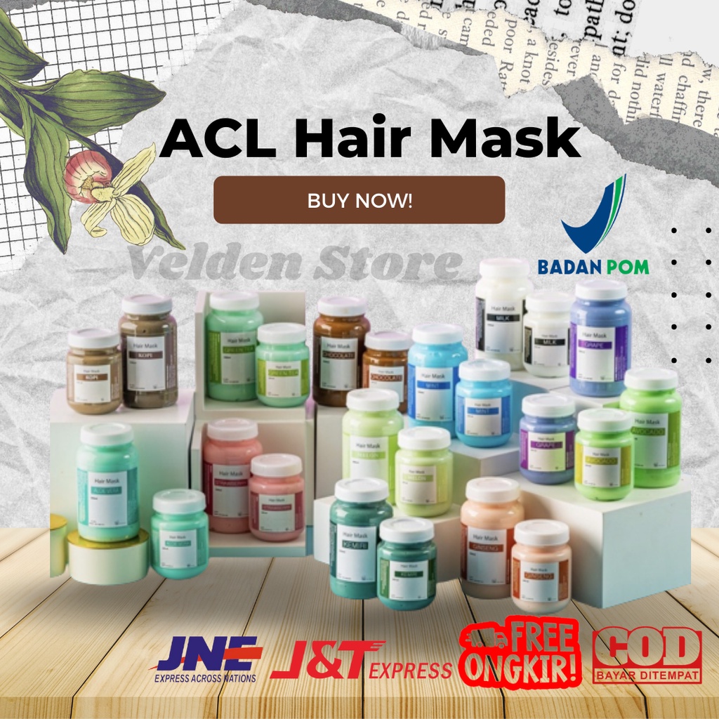 ACL Hair Mask Ala Salon Treatment / Melembutkan Dan Menghaluskan Rambut Original 100% BPOM