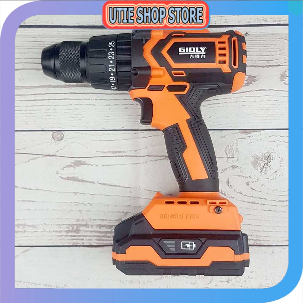 USS - Gidly Wireless Electric Cordless Power Drill Bor Listrik 20V - 2020009 - Utie Shop Store