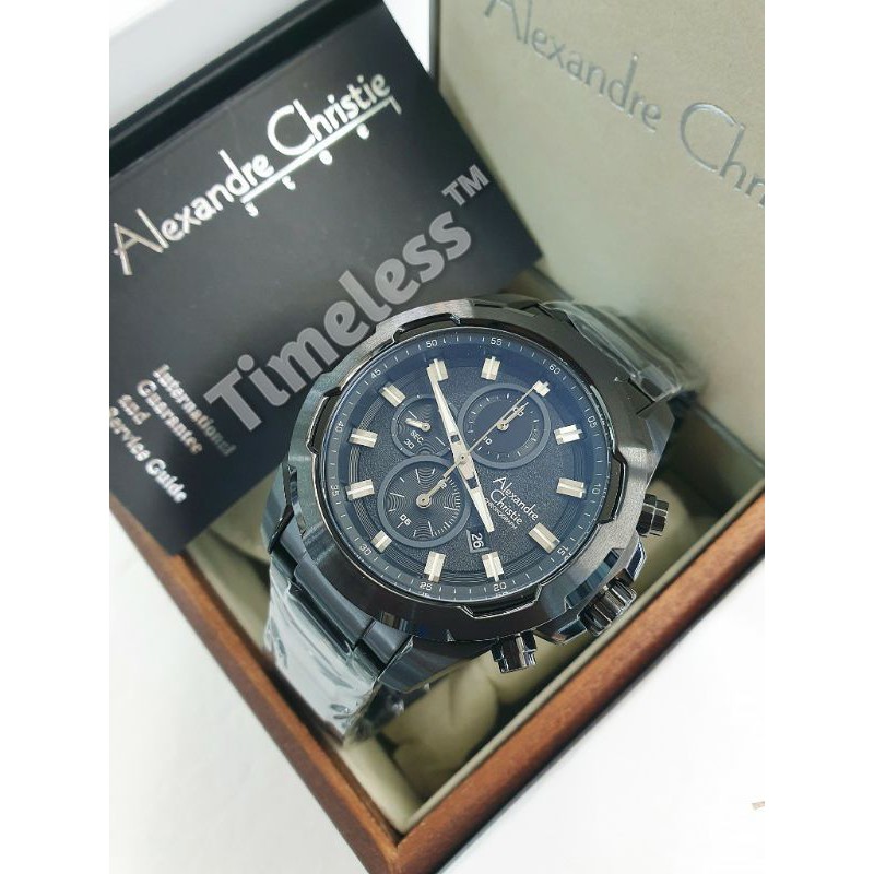 Jam Tangan Pria Original Alexandre Christie AC6523MC Black