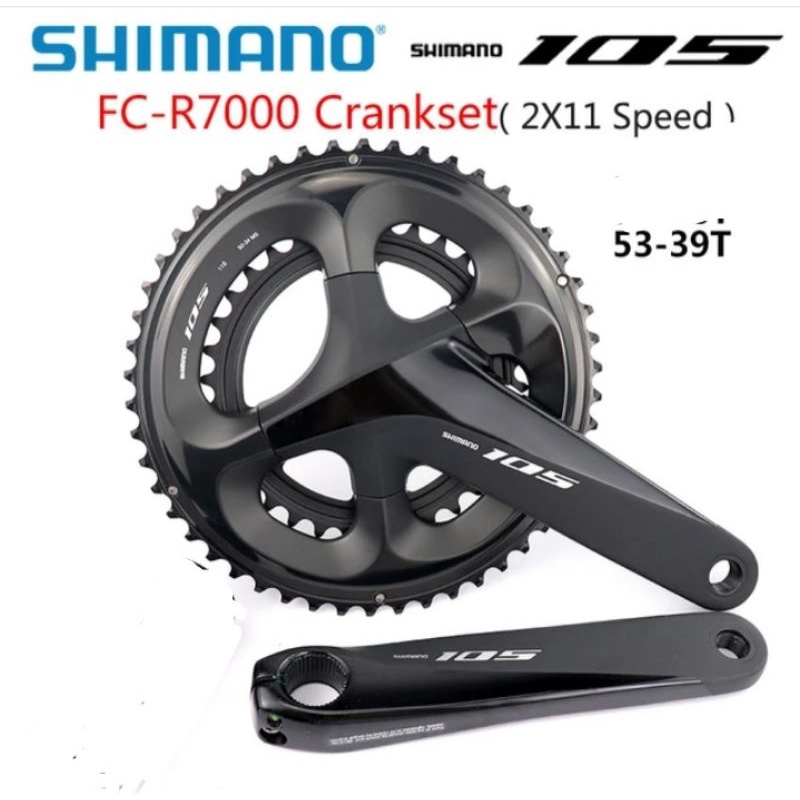 Crank shimano 105 R7000 53-39T 170mm japan.   Fc - 105 R7000 170mm japan sesuai foto