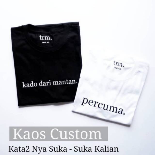 GRATIS SABLON NAMA kaos dewasa combed 30s Pria dan Wanita