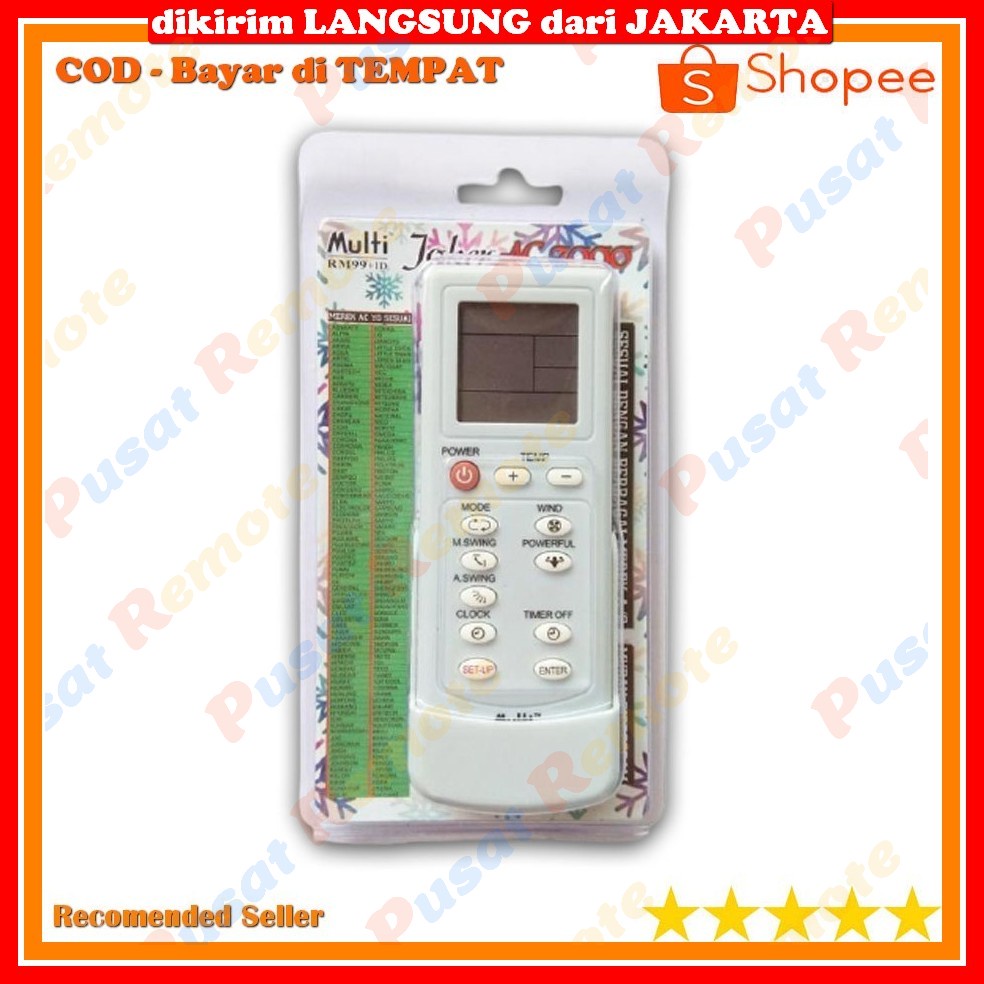 Ready Stok Remot Remote AC Advante/AQUA/AKARI/Artic/AKIRA/Auhtechavante/Crystal/Elba MULTI UNIVERSAL