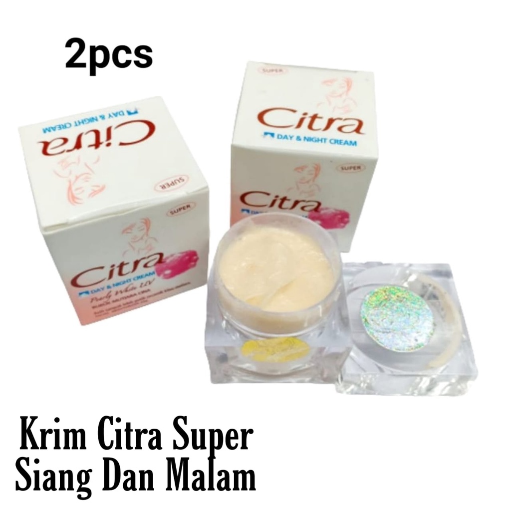 Citra Super Krim Pelembab Wajah Siang dan Malam Plot Kaca 2pcs
