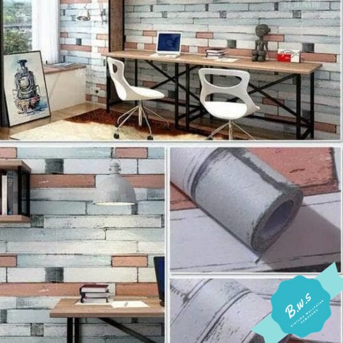 Wallpaper Sticker Dinding Motif Batako