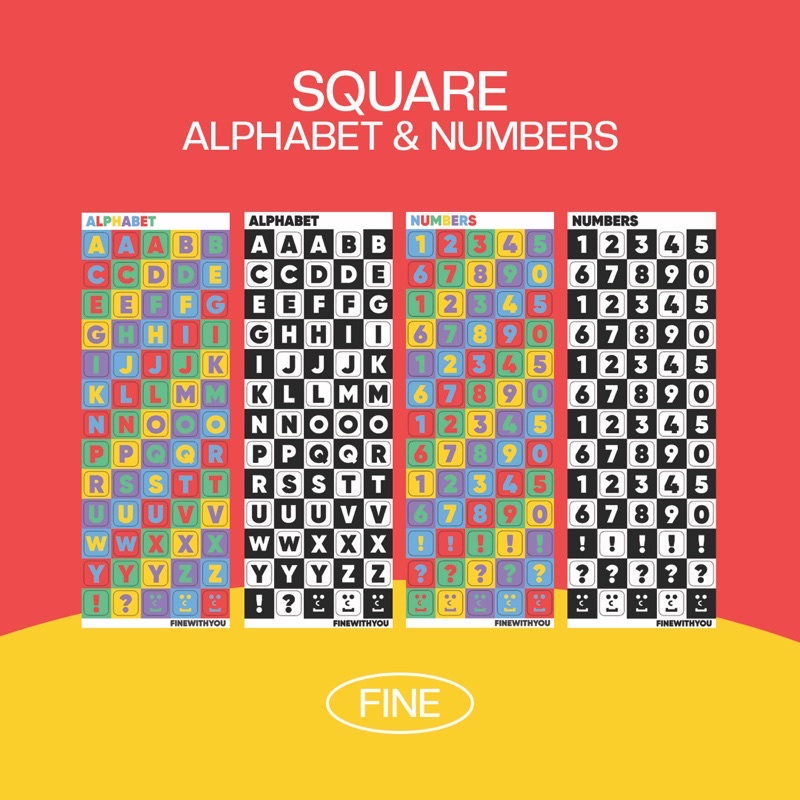 

FINE - ALPHABET & NUMBERS STICKER