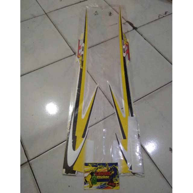 Striping Lis Sticker Standar Yamaha Fiz R SS Two Warna Silver Kuning