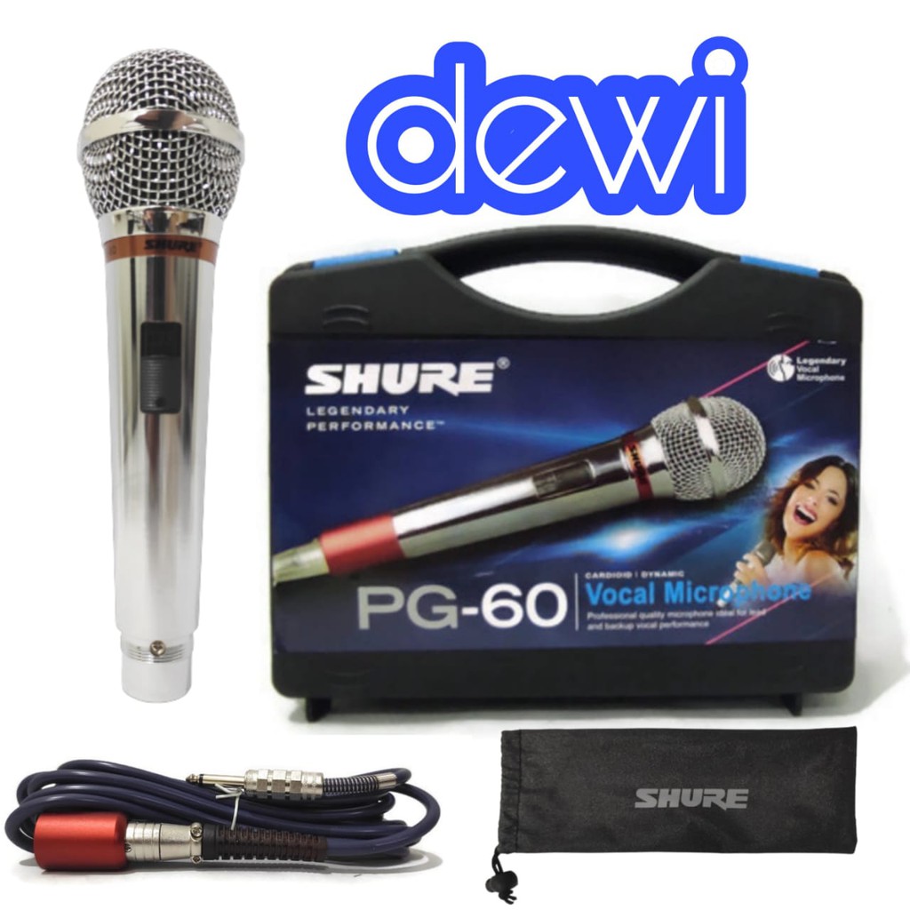 MIC SHURE PG 60 / MIC KABEL SHURE PG60 / MIC SHURE KABEL PG60