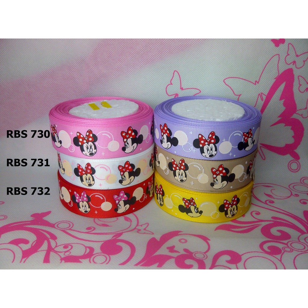 

[10 YARD] PITA GROSGRAIN MOTIF MINNIE MOUSE SALE RBS 730,731,732