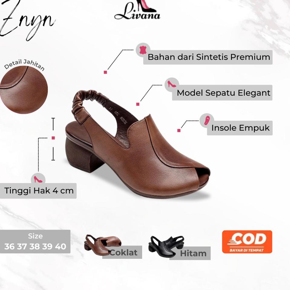 Big Sale.. Sandal High Heels Hak Tahu Tinggi Znyn Livana Wanita Perempuan Sintetis Premium Formal Ke