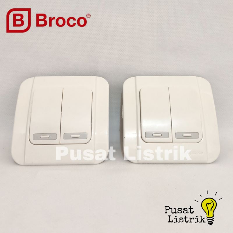 IB Saklar Seri Broco Galleo G162 Double Switch Inbow Broco Galleo