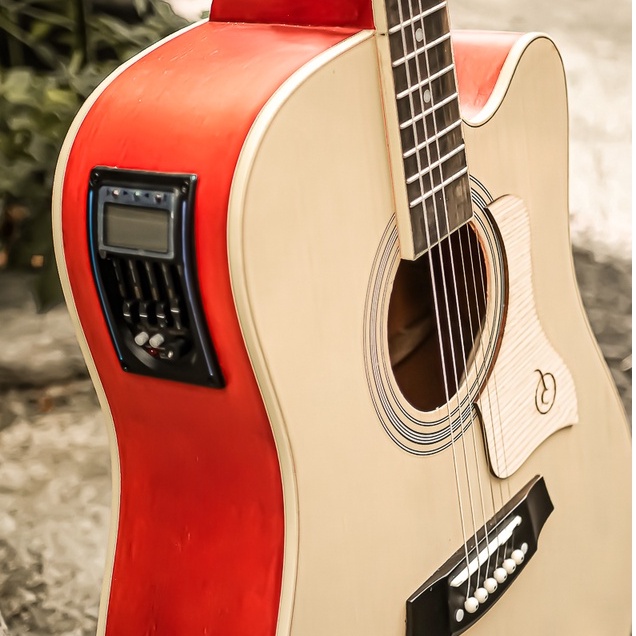 GITAR SEMI AKUSTIK MANDALIKA DTS-03 NATURAL DREADNOUGHT OPEN PORE