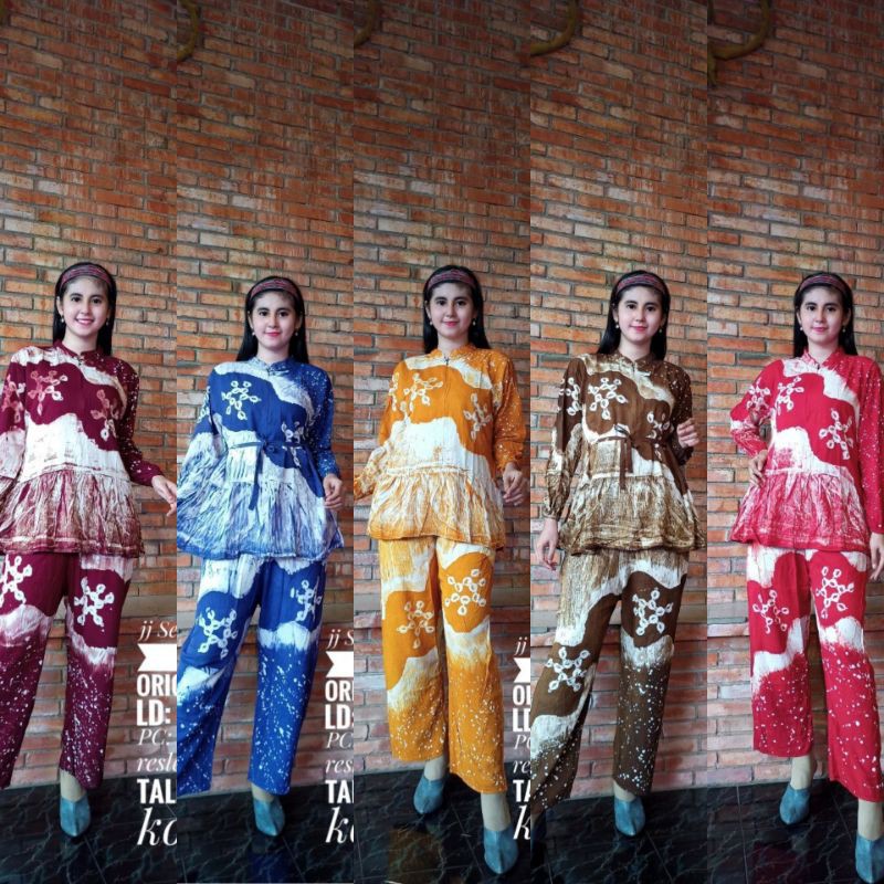 ONE SET REMPEL SETELAN CP BATIK CAP MALAMAN TWILL