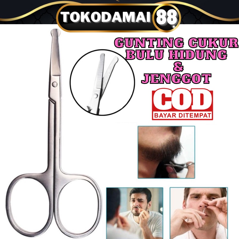 Gunting Bulu Hidung /Gunting Kumis/Gunting Bulu Jenggot/Gunting Kecil Stainless Steel