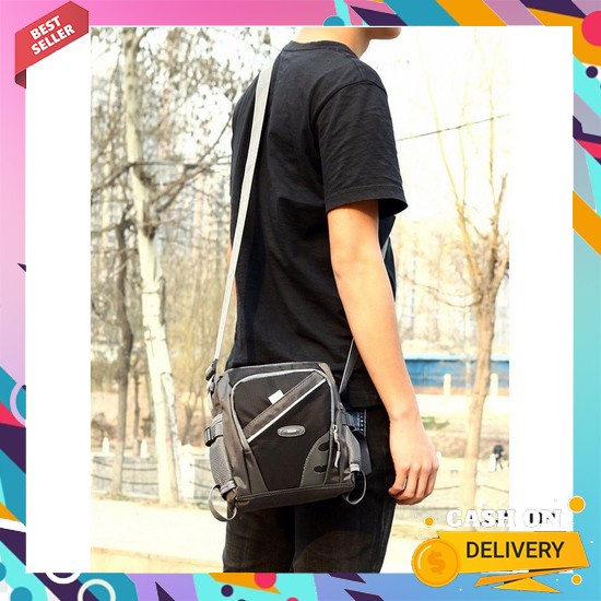 Handbag Cluth Wanita Pria Import Guci Black Solid Leather Slingbag Tas Selempang Pria Wanita Slingba