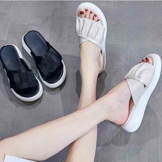 TBIG [COD] Sandal Slop LOVETTE Wanita Import Korea Style Santai Wanita Remaja